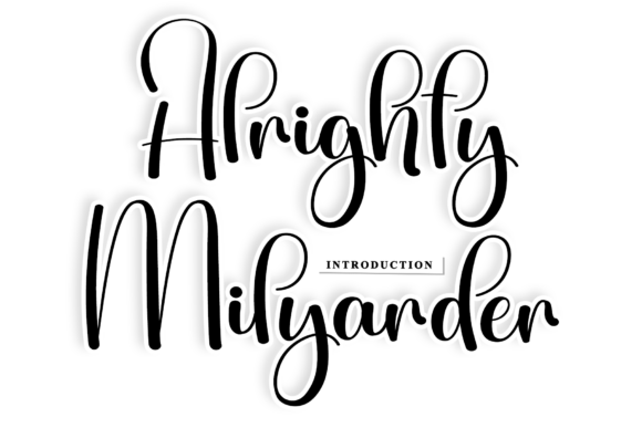 Alrighty Milyarder: A Script Font for Handmade Creativity