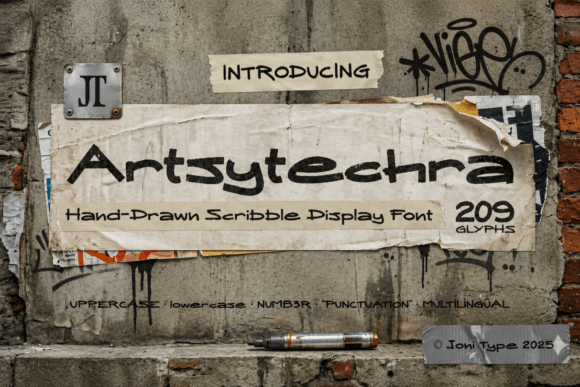 Artsytechra: A Bold Script Font for Editorial Design